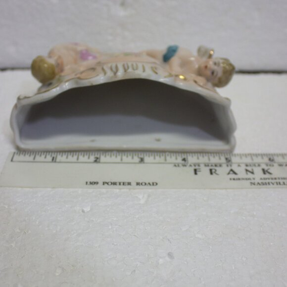 Vintage Cupid Angel Cherub Wall Pocket Set of Two Made in Japan - Picture 11 of 12